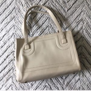 Vintage Ivory Faux Leather handbag 3 for $15